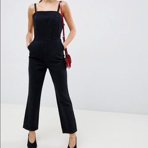 ASOS DESIGN denim strappy jumpsuit Size 4